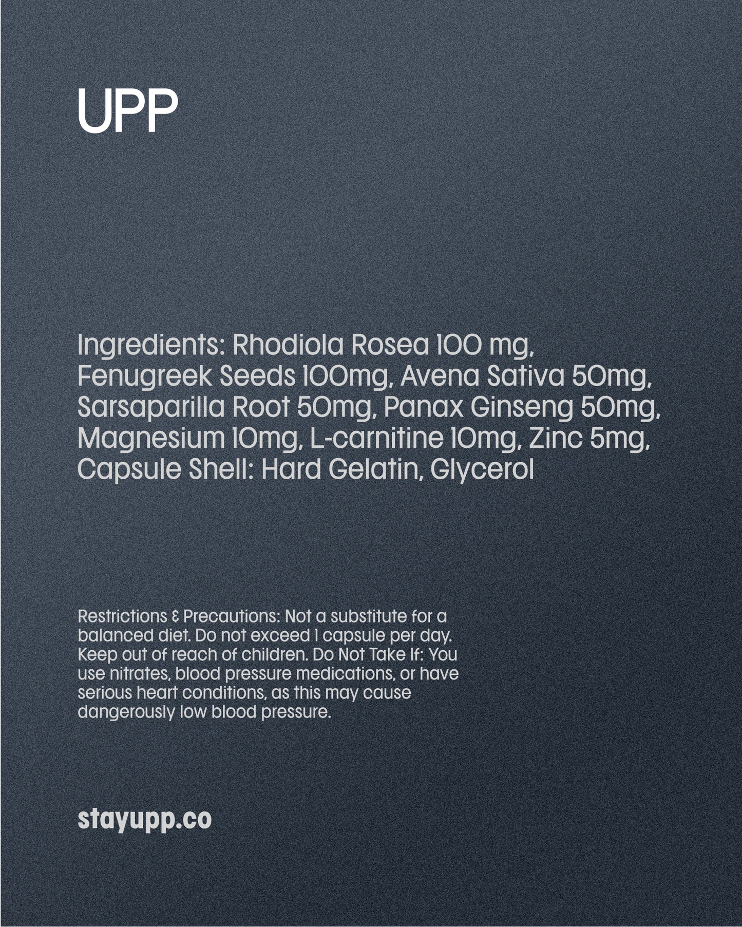 UPP | 001 (™) Erection Supplement